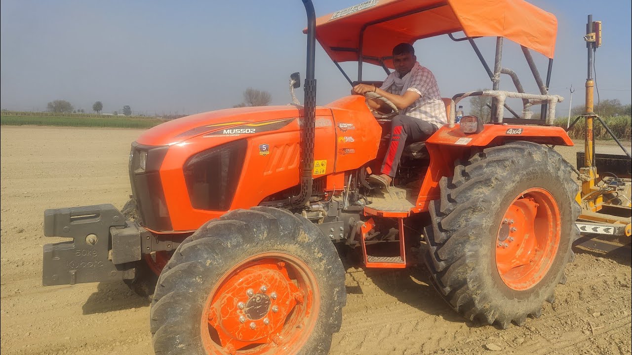 50 HP में इसका कोई तोड़ नहीं कुबोटा 5502 फोर व्हील ड्राइव ट्रैक्टर सबसे कम डीजल खपत