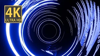 Hypnotic VJ LOOP NEON Tunnel Blue Purple Abstract Background Video 4k Cool Visuals Party Lights