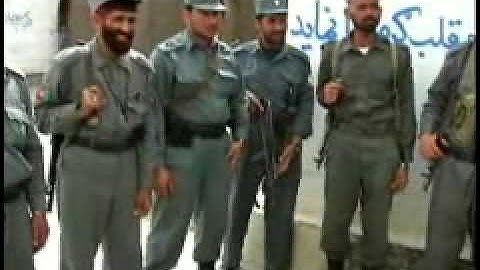 Afghan Police Practice Reacting to Indirect Fire