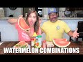 STRANGE WATERMELON TOPPINGS TASTE TEST | TRYING WEIRD WATERMELON FOOD COMBINATIONS for FIRST TIME