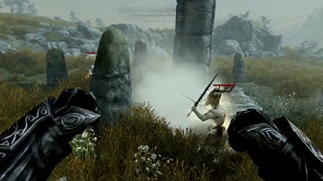 Skyrim battle: Nord Warrior vs Forsworn Briarheart