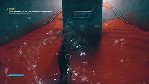 Search the area for the slide projector object of power