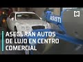 Aseguran vehículos de lujo en centro comercial de CDMX - Las Noticias