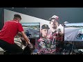 La final de e Sports MotoGp,  finalistas calentando slics....Con Devotion_Sim.