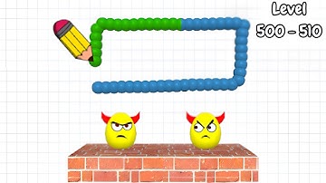 Draw To Smash: Logic puzzle - Levels 500 to 510