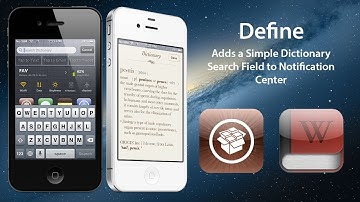 Define: Adds a Simple Dictionary Search Field to Notification Center