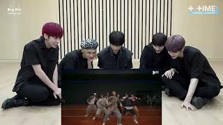 Txt reaction to Bts 'Run Bts' choreography dance practice video
