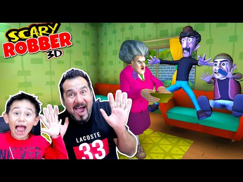 KIZGIN ÖĞRETMENİN EVİNİ HIRSIZLAR BASTI!  | SCARY TEACHER GİBİ SCARY ROBBER HOME CLASH OYNUYORUZ!