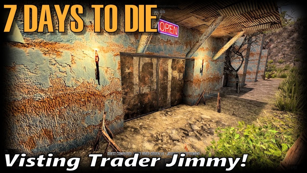 Visiting Trader Jimmy! | 7 Days to Die Alpha 16 Random Gen Single ...
