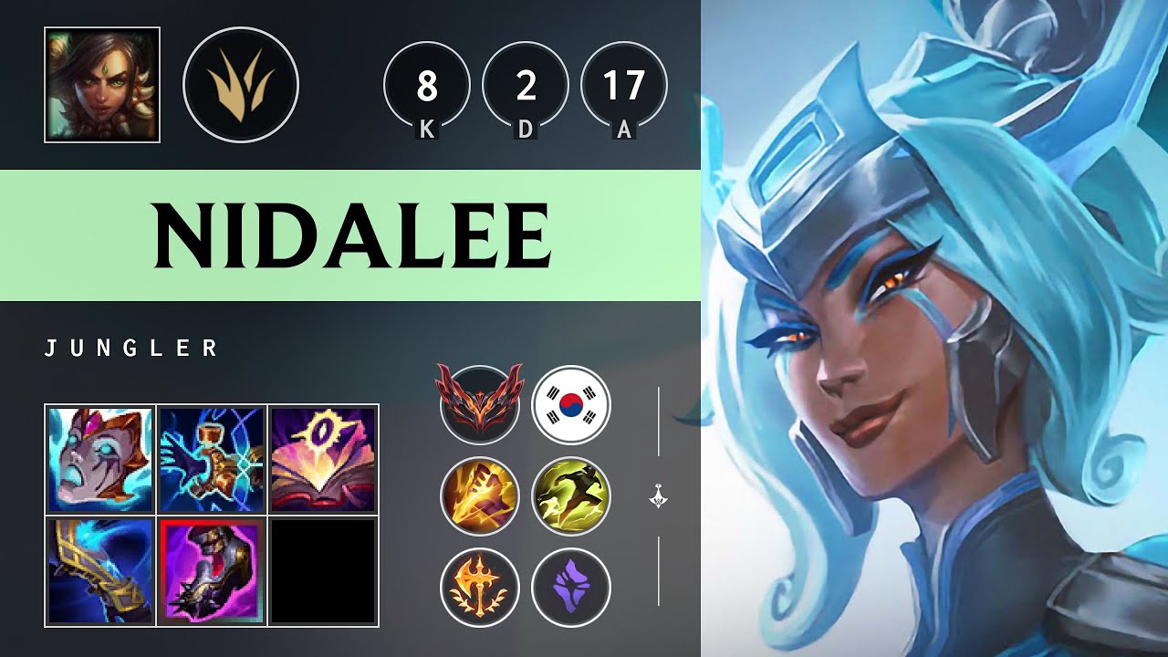 Nidalee Jungle vs Karthus - KR Grandmaster Patch 25.17