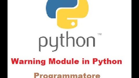 warnings module in python