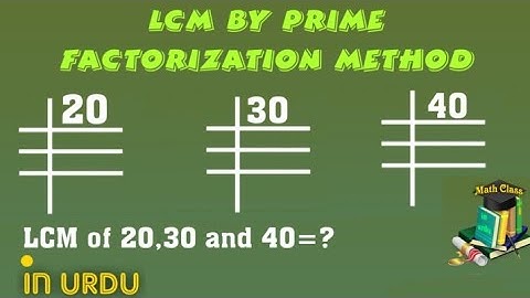 LCM by Prime Factorisation Method, LCM by Prime Factorisation Method Class 6