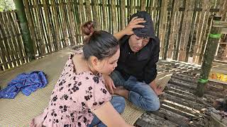 life in the tropical forest, digging up boiled cassava roots to eat and making grass for the fields