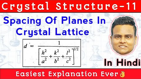 Spacing Of Planes In Crystal Lattice | Crystal Structure-11 | Solid State Physics In Hindi