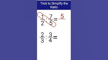 💯🤯Trick to Simplify the Ratio  #shorts #ratio #find #mathematics #ratios #tricks #trick