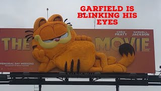 Big new Garfield movie billboard: he is BLINKING his eyes!!!So cool!! by French Canadian in US 504 views 2 weeks ago 1 minute, 44 seconds