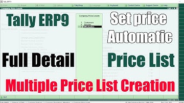 Tally ERP9 - multiple price level in tally erp 9 | use multiple price level in tally | Class 10