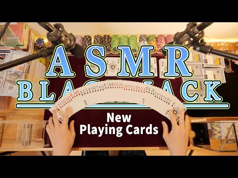 ASMR 睡眠導入 熟睡できるカジノゲーム遊び トランプとポーカーチップの気持ちいい音 Comfort Relax Blackjack Role-play 30分