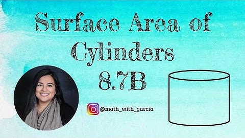 TEKS 8.7B Surface Area of Cylinders