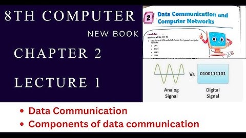class 8 computer chapter 2 explanation data communication & components of communication with example