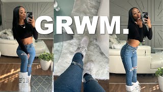 grwm for the day : makeup + outfit