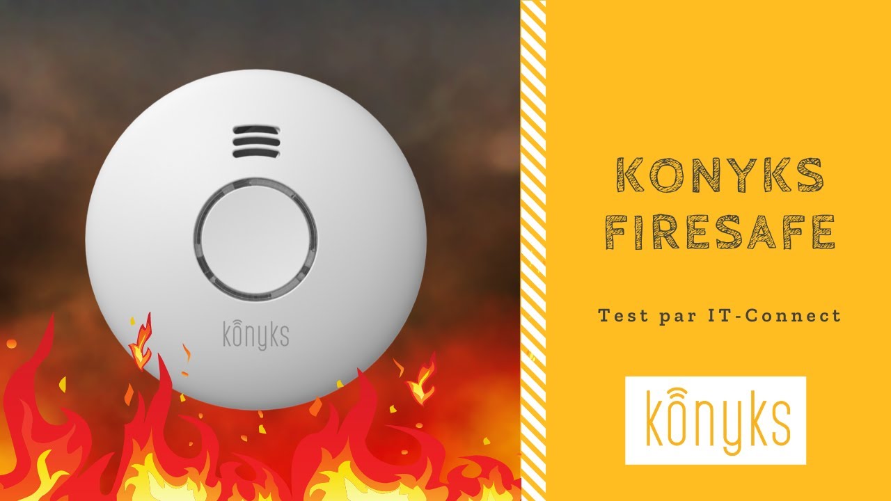 Détecteur de fumée connecté Wi-FI, Konyks Firesafe 2, Notifications en  Temps réel sur Smartphone, 5 Ans d'autonomie, Scénarios, Pas de Hub  nécessaire