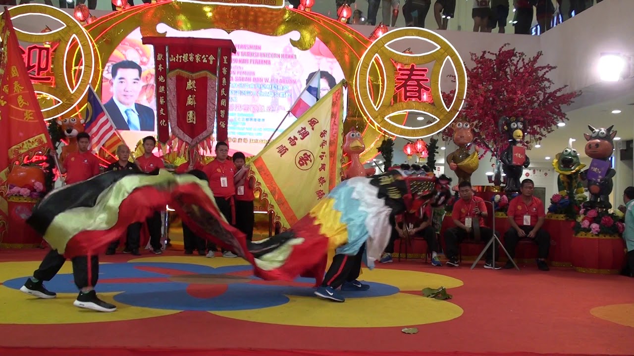 2019己亥年首屆沙巴客家麒麟舞文化交流大匯演-山打根客家公會麒麟團麒麟表演