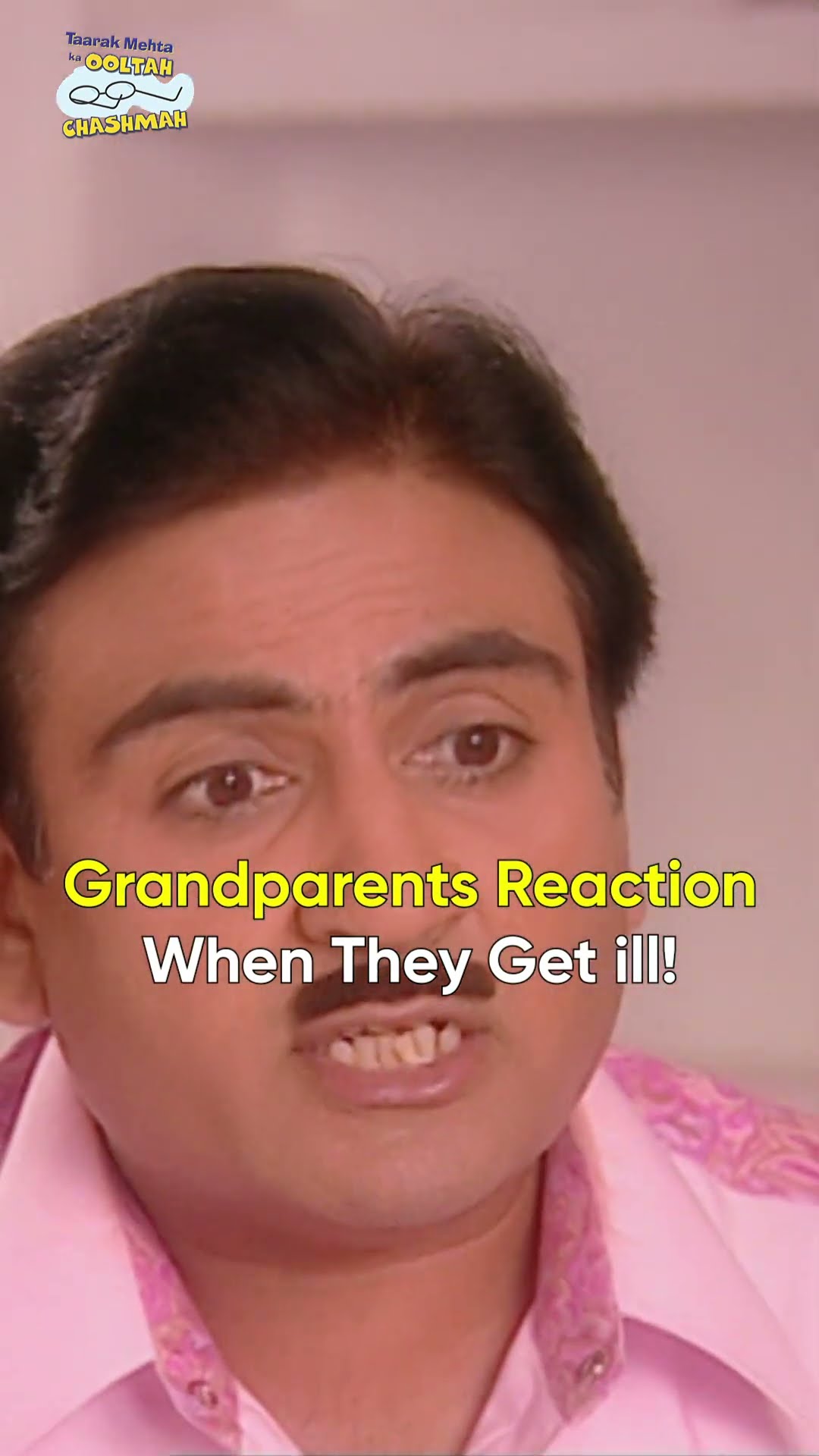 Grandparents reaction when they get ill! #tmkoc #comedy #relatable #shorts  #funny #saifalikhan