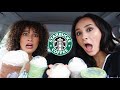 Trying my subscribers CRAZY Starbucks drinks!