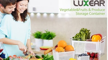 LUXEAR Fresh Containers|| Stackable Vegetable Fruit Containers || Fresh Produce Saver Containers