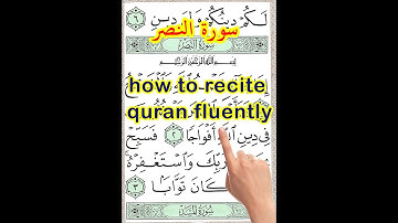 سورة ا لنصر | READ SURAH NASR TRANSLATION AND TRANSLITERATION