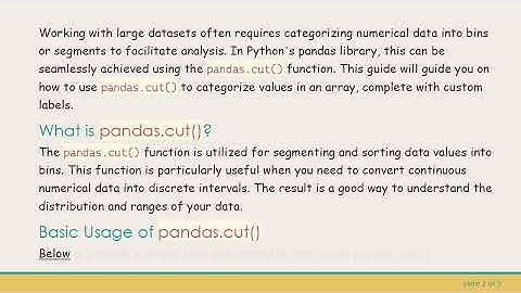 How to Use pandas.cut() to Categorize Values in an Array with Custom Labels