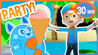 Blippi's Roblox Beach Bash: Fun In The Sun Adventure! - Blippi Roblox | Educational Videos For Kids