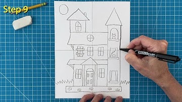 How to Draw a Haunted House