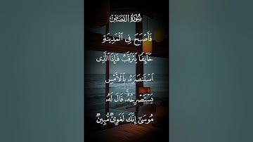 سورة القصص فأصبح في المدينه خائفا يترقب فإذا الذي استنصره بالأمس يستصرخه قال له موسى إنك الاية ١٩