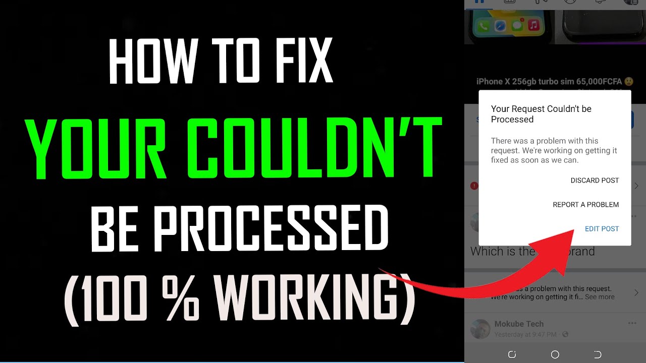 How To Fix Your Request Couldn't Be Processed ( Problem Solved 100 % ...