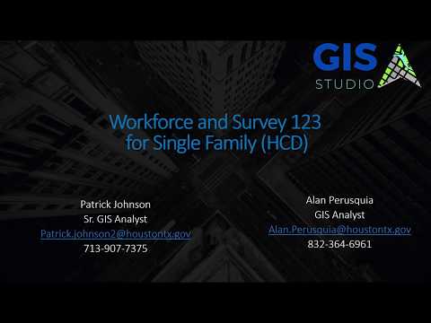 Workforce and Survey123 Training