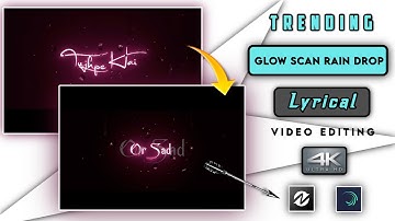 Trending Rain Drop Glowing light Effect Lyrical Status Video Editing | Alight Motion And Node Video