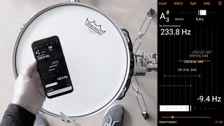 Tom tuning with Harmonic Tuner Drum Set - Android app for drum tuning