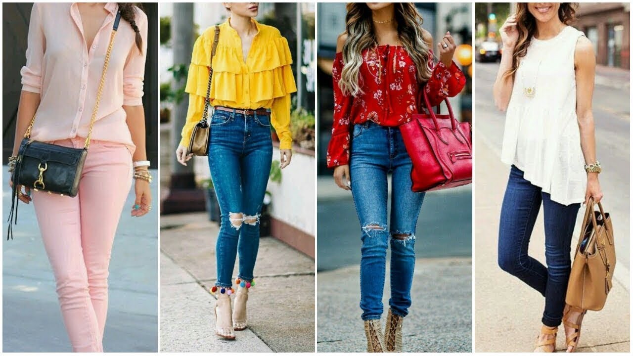 ladies jeans top design