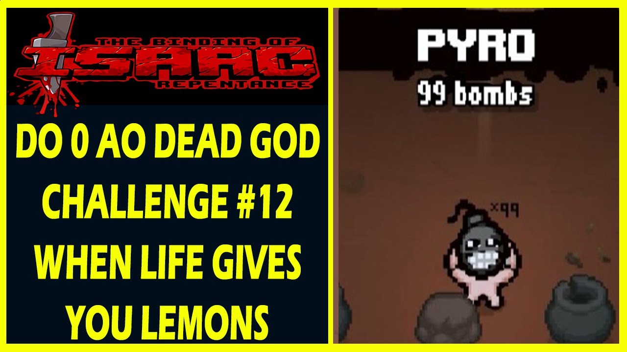 The Binding of Isaac Repentance - do 0 ao Dead God - Challenge 12