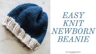 HOW TO KNIT YOUR FIRST NEWBORN BEANIE | DOUBLE POINTED NEEDLES | DIY PHOTOGRAPHY PROP TUTORIAL