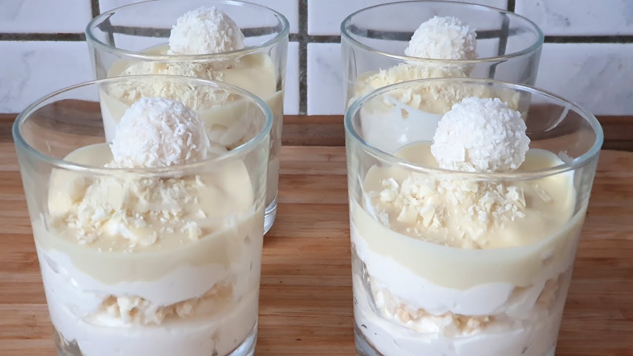 Raffaello Becher 😍 Raffaello Creme Dessert - YouTube