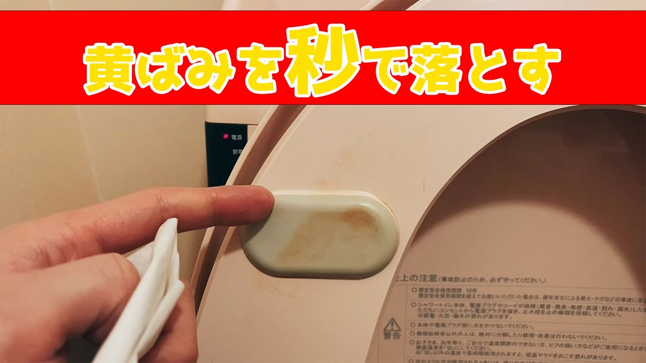 トイレのフタ裏のゴムの黄ばみを秒で消す掃除方法 YouTube