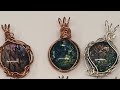 paint your own galaxy inspired glass cabochon and wire pendant -  part one