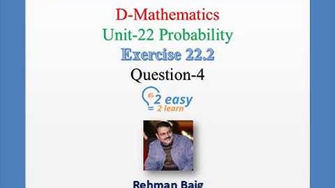 Possibility Diagram in Probability (Ex22.2-Q4) | O Level - 4024  IGCSE - 0580 | Mathematics