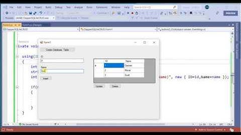 How to use Dapper object mapper for SQLite Database CRUD operations in C# (Code)