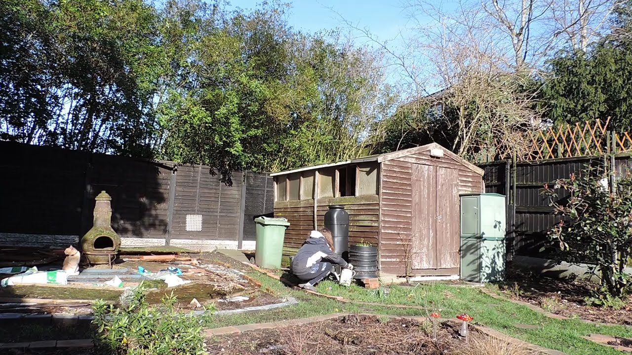 ASMR | Clearing out Wood and Filling up the Water Butts | VLOG