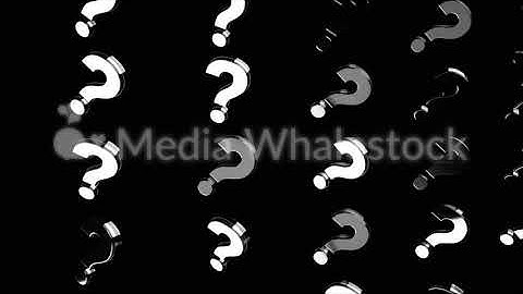 Silver question marks moving on black background, uncertainty concept. Animation. Monochrome chaotic