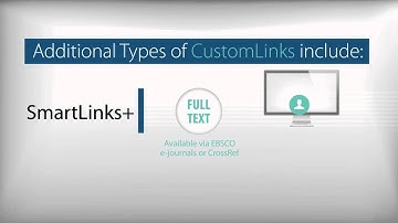 EBSCO Discovery Service CustomLinks - Tutorial